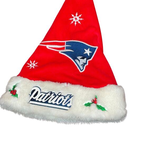 New England Patriots Santa Hat Christmas NFL Football Official Team Beans Decor - Picture 4 of 13